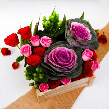 Roseate Flower Basket